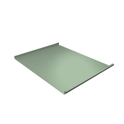 Двойной стоячий фальц Grand Line Polyester 0,45 мм RAL 6019 бело-зеленый