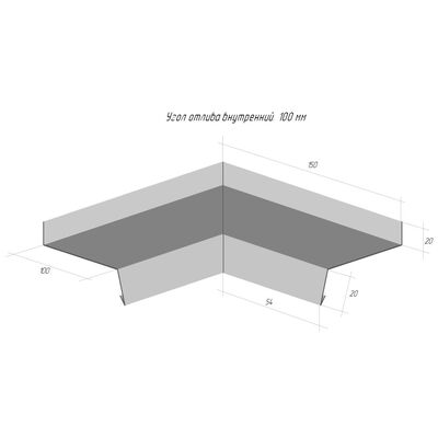 Купить Внутренний угол отлива 100 мм Grand Line Print Elite 0.45мм Double двусторонний цена