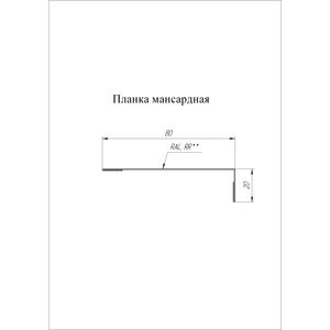 Мансардная планка Grand Line GreenCoat Pural BT 0.5мм