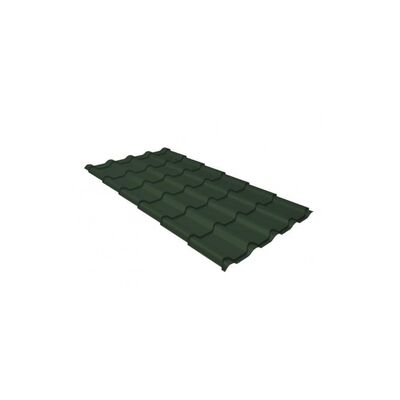 Металлочерепица Grand Line Kamea Green Coat Pural BT 0,5 мм RR 11 темно-зеленый