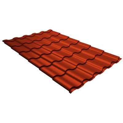 Металлочерепица Grand Line Kredo Polyester 0,45 мм RAL 2004 оранжевый