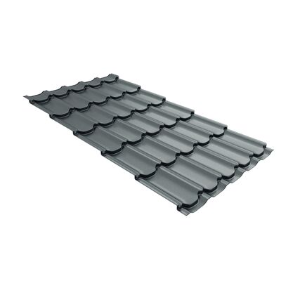 Металлочерепица Grand Line Kvinta Plus Polyester 0,45 мм RAL 7005 мышино-серый