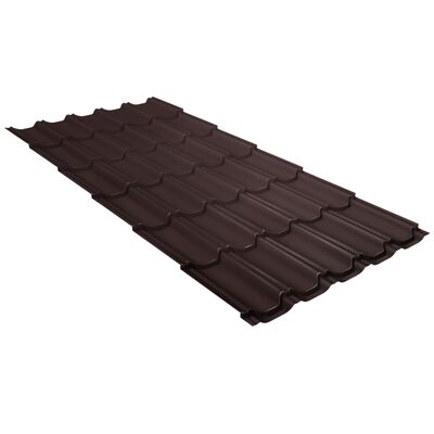 Металлочерепица Grand Line Kvinta Plus Drap Twincolor 0,45 мм RAL 8017 шоколад