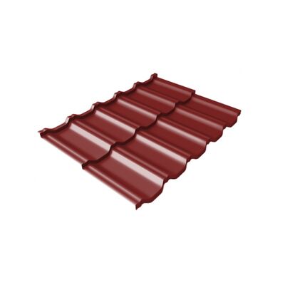 Металлочерепица Grand Line Kvinta Uno Polyester 0,45 мм RAL 3011 красно-коричневый