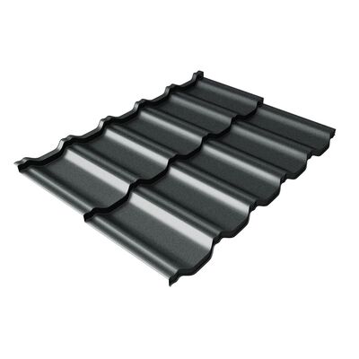 Металлочерепица Grand Line Kvinta Uno Polyester 0,45 мм RAL 7016 серый антрацит