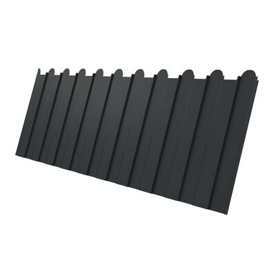 Профлист С 8 фигурный Grand Line Polyester двусторонний 0,45 мм RAL 7016 серый антрацит в размер