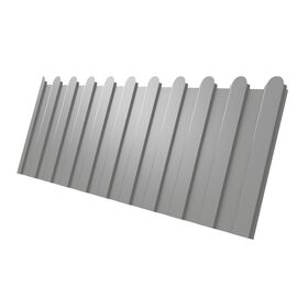 Профлист С 8 фигурный Polyester 0,45 RAL 9006 бело-алюминиевый